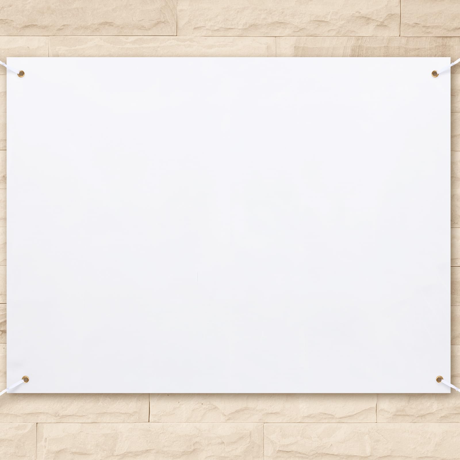 Zonon Blank Banner to Decorate Polyester Oxford Cloth,White,4 X 3 Feet