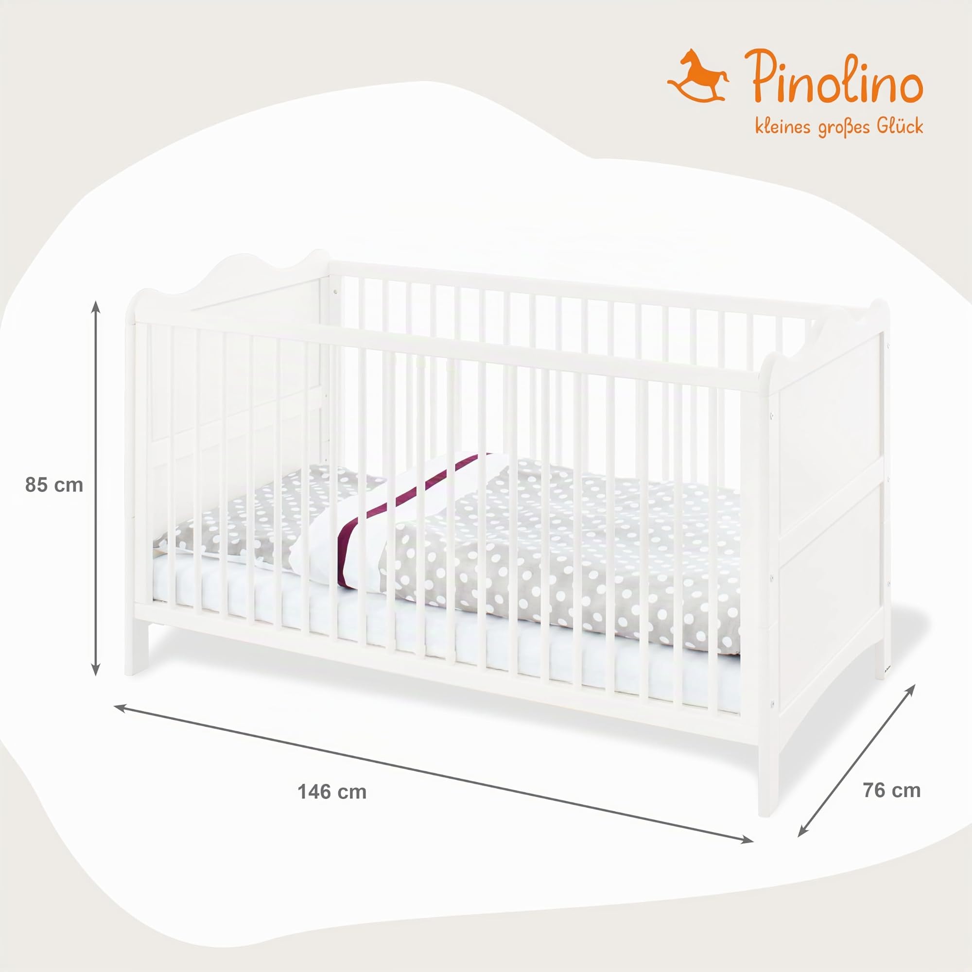 Pinolino 100023B Kinderzimmer 'Florentina' breit, weiß