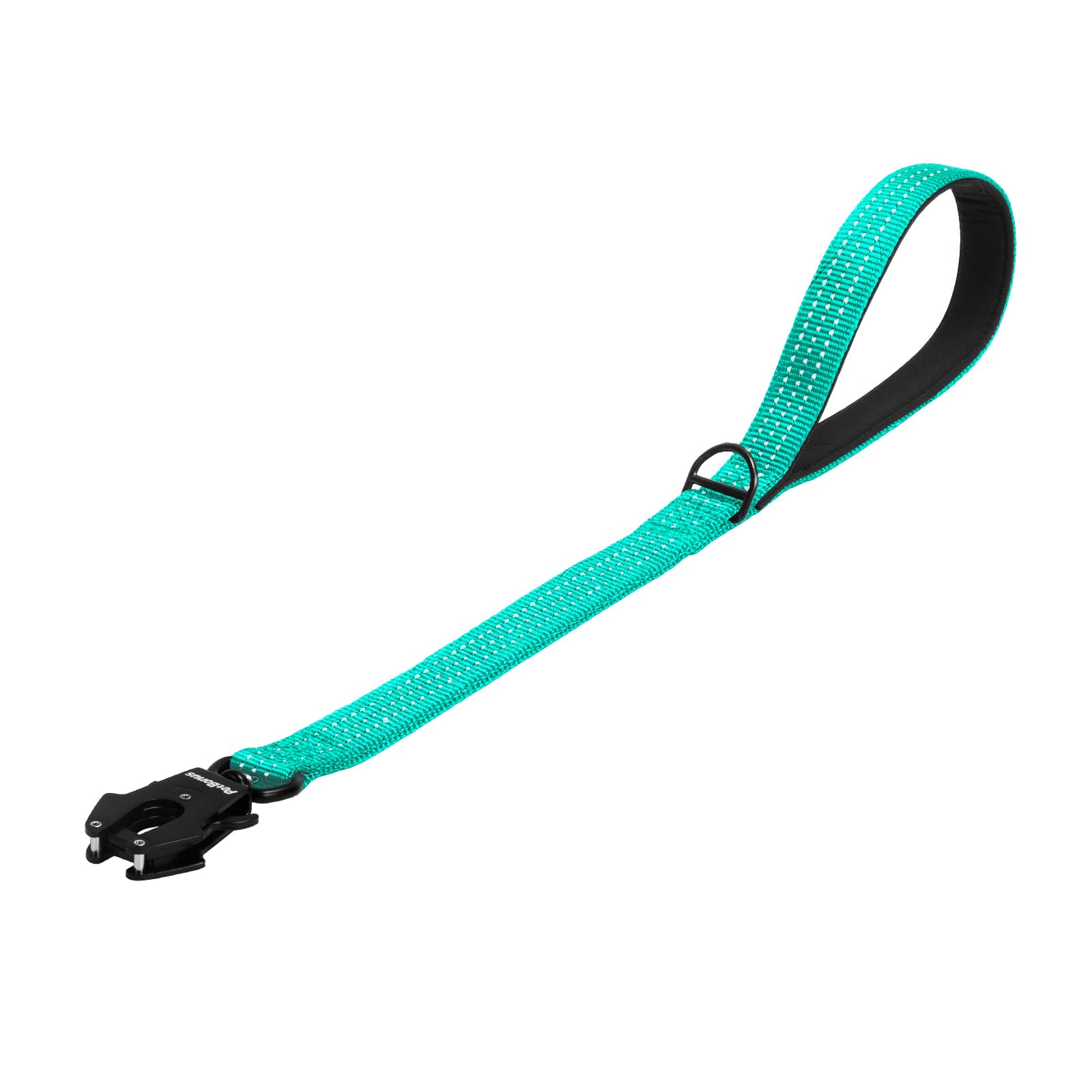 PetBonus Heavy Duty Short Dog Lead, Nylon Traffic Lead with Quick Release Clip, Comfortable Padded Handle