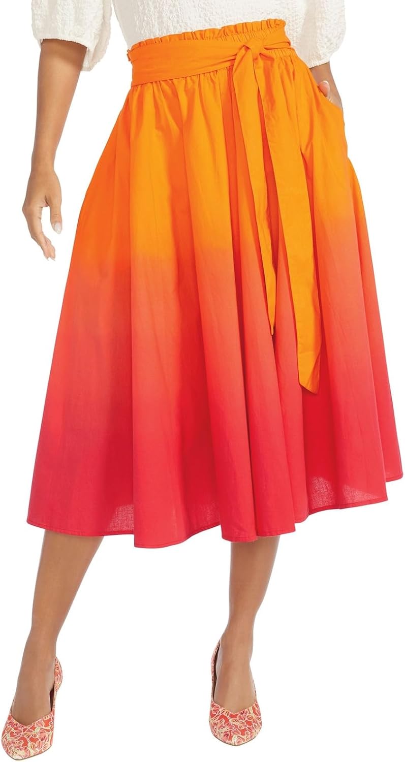 Masseys Tie-Front Midi Skirt for Women