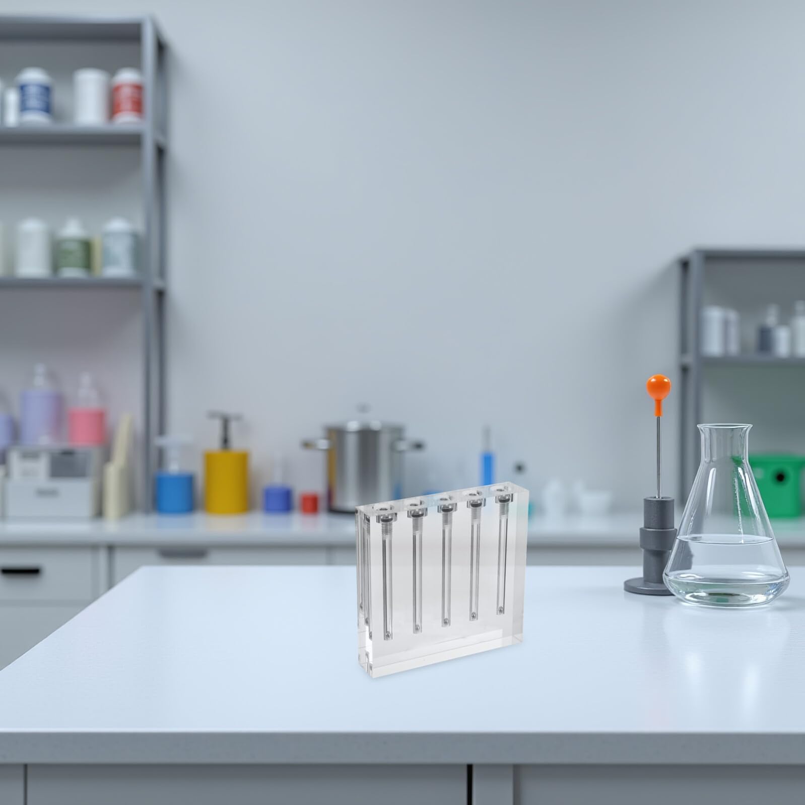 Comparador de Viscosidad de Aceite para Transmisión de 5 Orificios | Acrílico, Aleación y Plástico, Medición Rápida en Sitio para Técnicos y Usuarios DIY