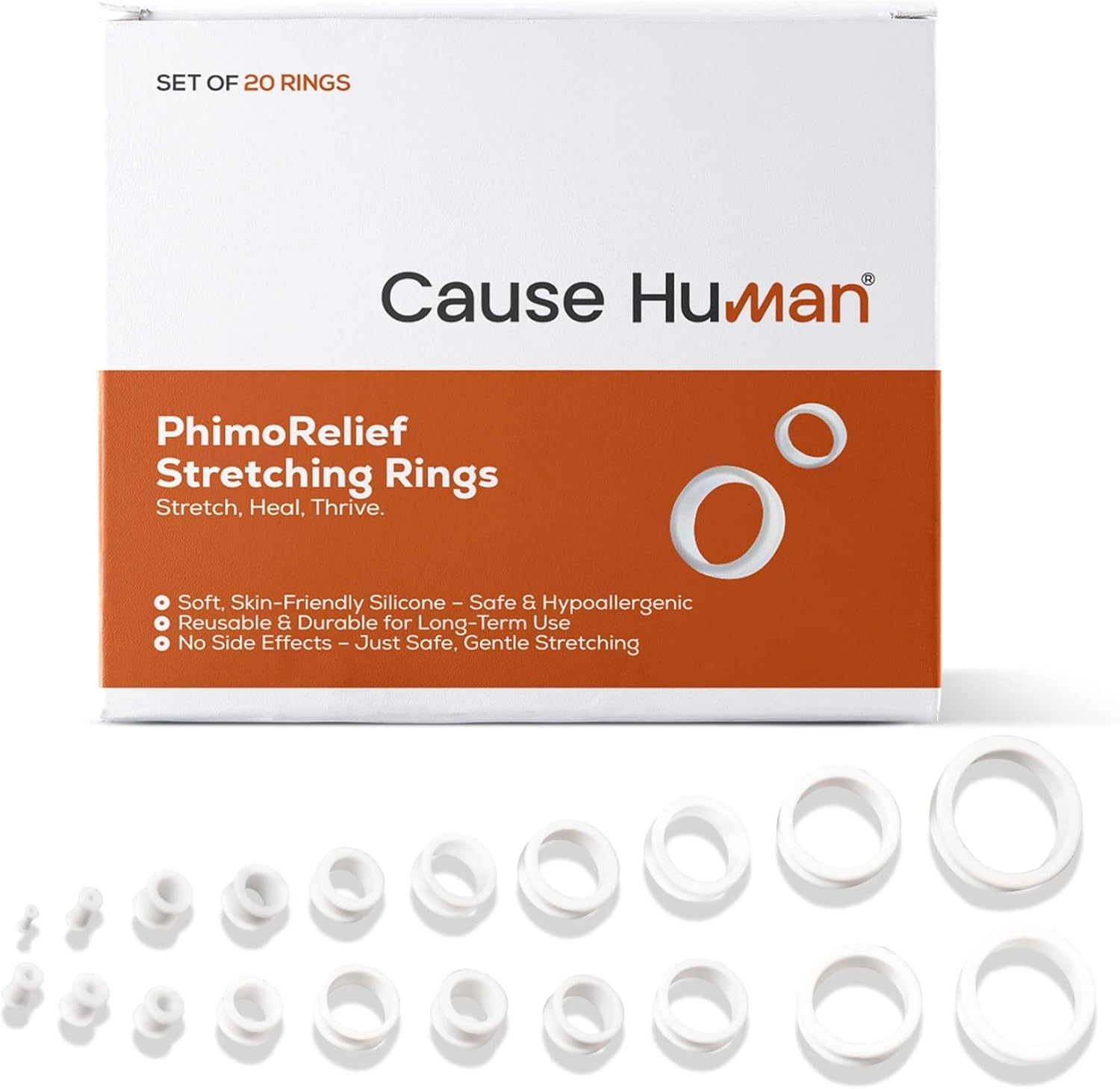 PhimoRelief Stretching Rings– Set of 20 Silicone Rings for Gentle Daily Use | Hypoallergenic, Reusable | Helps Support Natural Skin Flexibility | Phimosis-picture-29