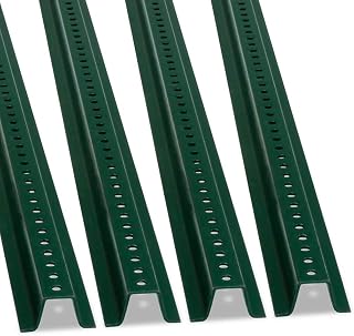 SmartSign 6' U Channel Sign Post, Green Baked Enamel Steel, 2lb Heavy Weight, Pack of 4
