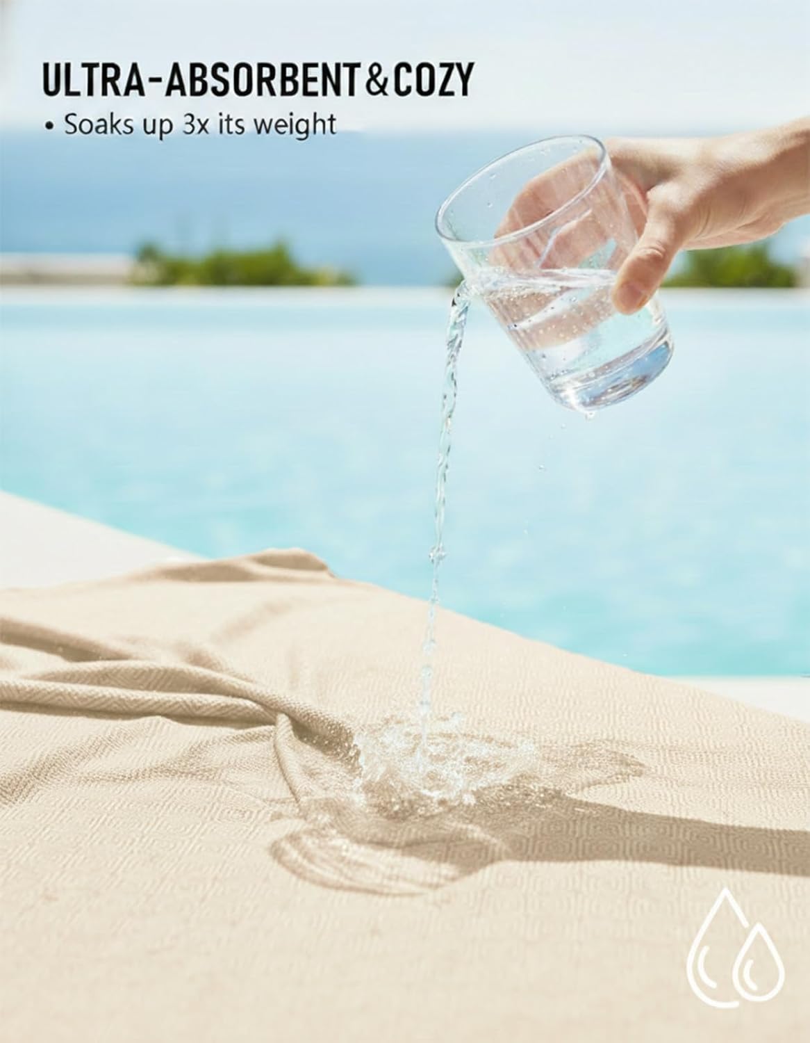 Oversized Turkish Beach Towel Blanket Cotton Giant XL Sandproof Towels Huge Linen XXL Extra Large Big Throw Quilt Blankets for Adults Cloud Travel Camping Glamping Accessories Essentials - Image 4