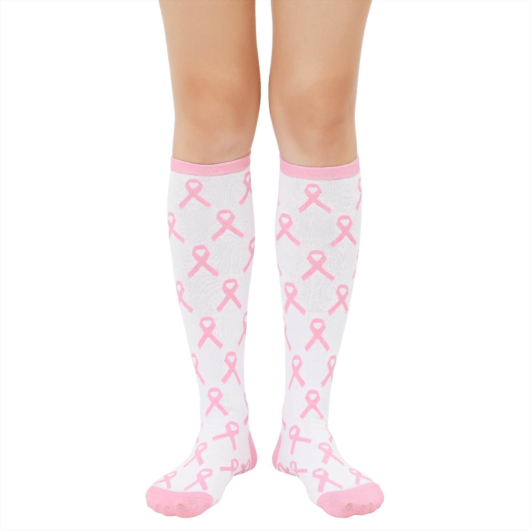 Zando Knee High Socks for Women Striped Athletic Long Tall Tube Socks Outdoor Sports Casual Thigh High Stockings