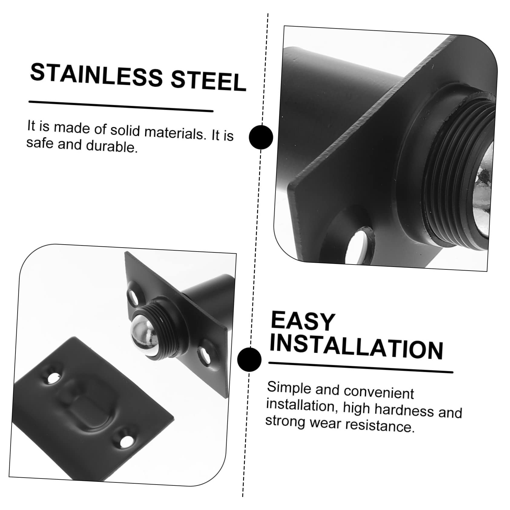 ARTIBETTER Invisible Door Spring Catch Stainless Steel for Bedrooms Bathrooms Offices