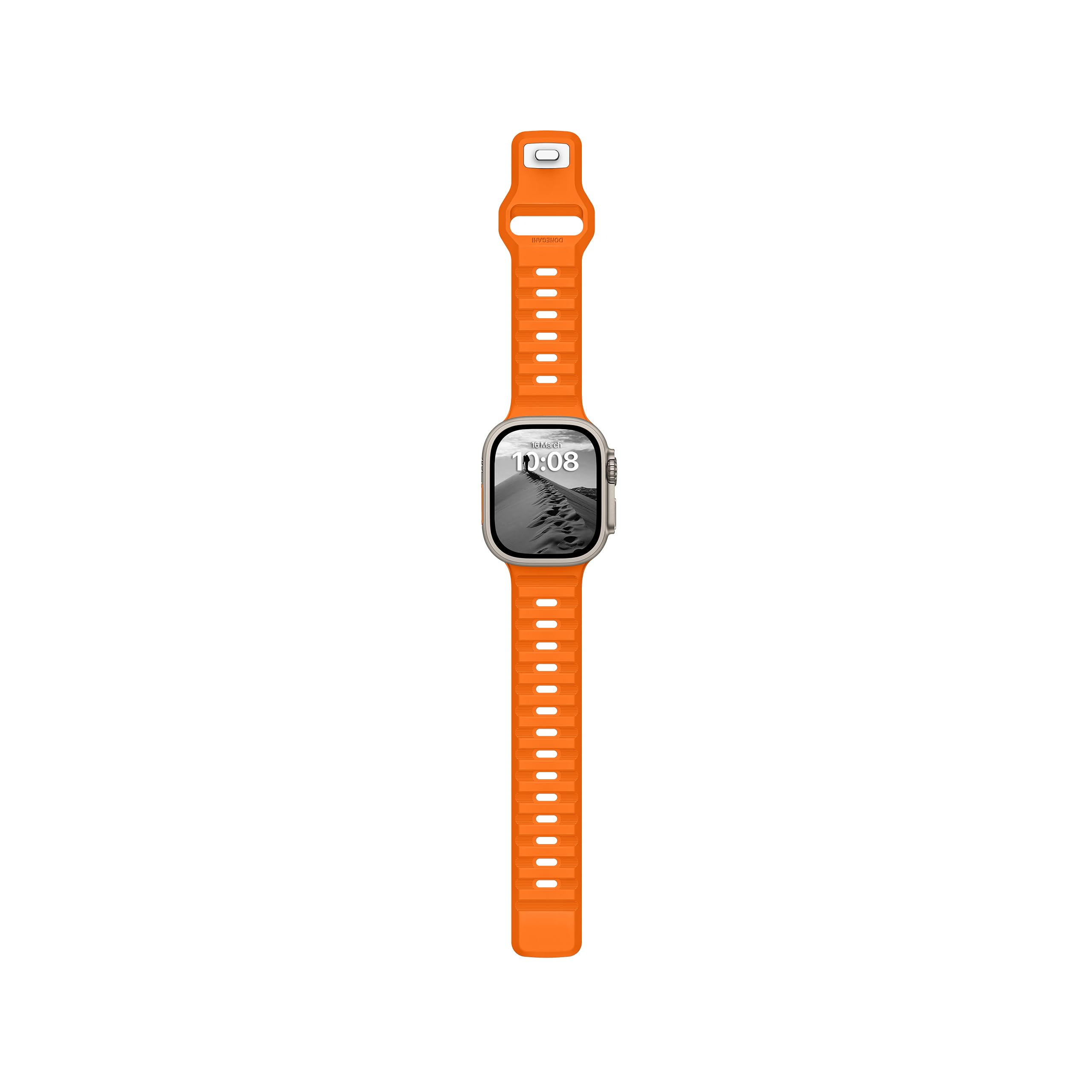 DONEGANI UC1 Cinturino per Apple Watch Ultra 2 49mm, Serie 10 46mm, 9 8 7 45mm 41mm, SE 6 5 4 44mm 40mm, 3 2 1 42mm 38mm Donna Uomo Band Bracciale Sport Silicone, Arancione
