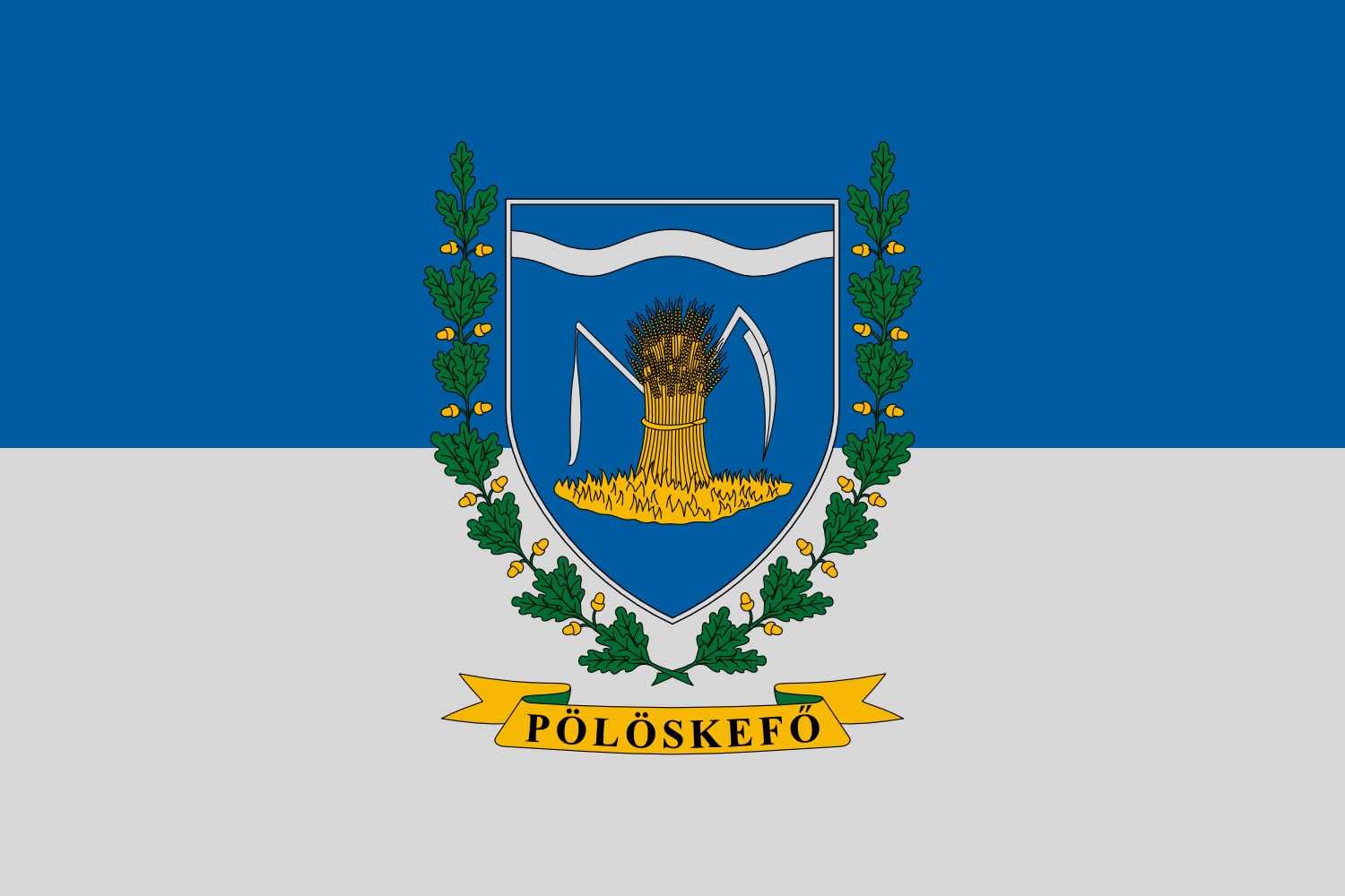 Drapeau large Pölöskefő en tissu haute résistance aux UV