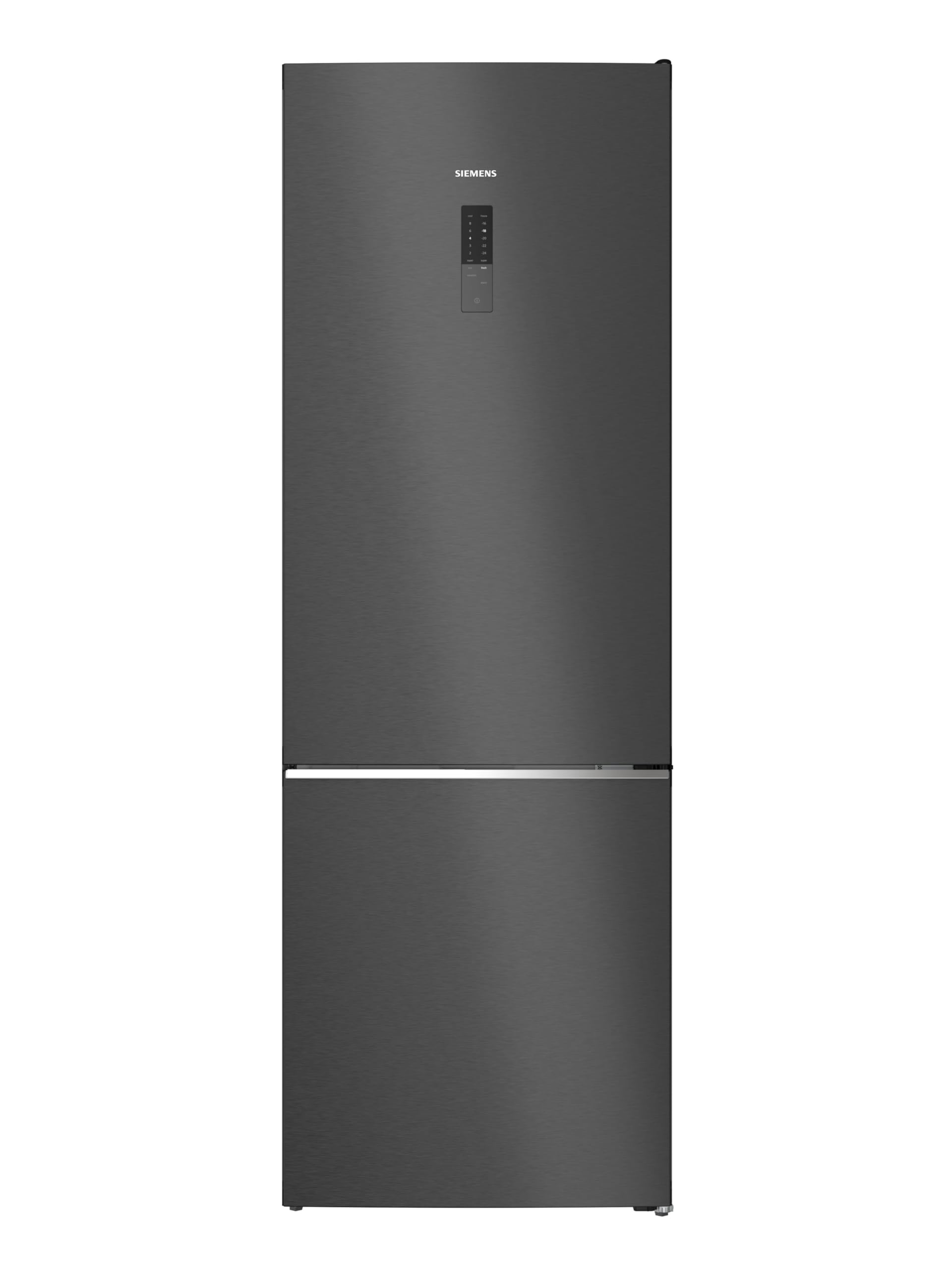 Siemens iQ500 Freistehende XXL Kühl-Gefrier-Kombination 203x70 cm, KG49NAXCG, 311 L Kühlen & 129 L Gefrieren, Total noFrost, freezerLight, hyperFresh Technologie, antiFingerprint Schwarzer Stahl