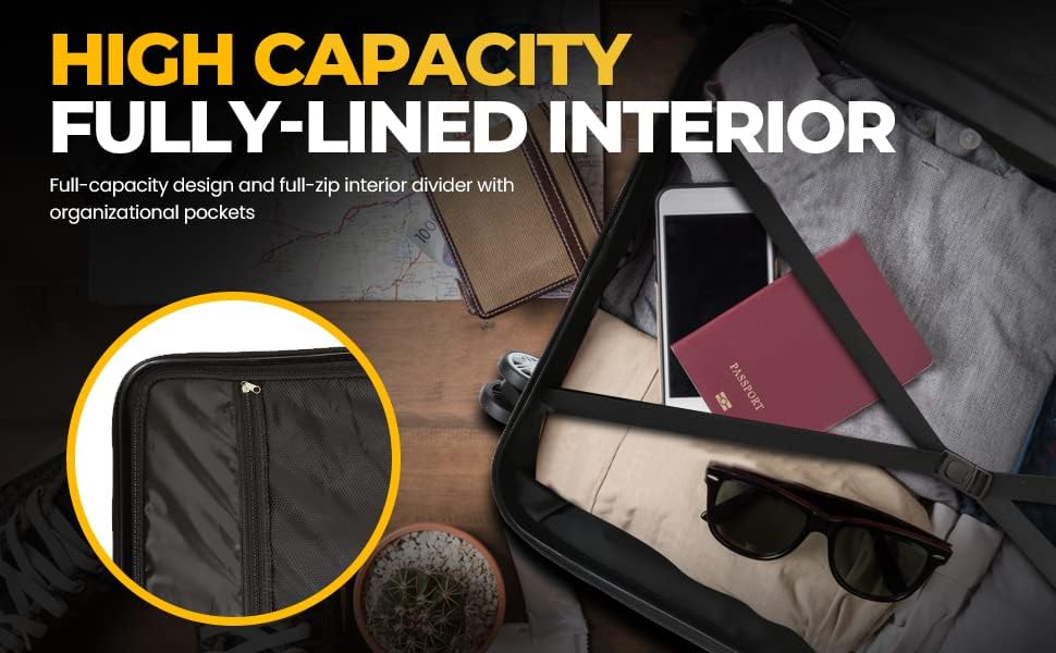 Review SOFLY 3 Piece Luggage Set Lightweight Hard Shell Spinner