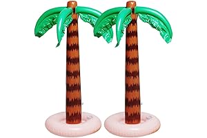 Decorative Inflatable Palm Tree Duo: Tropical Party Essential