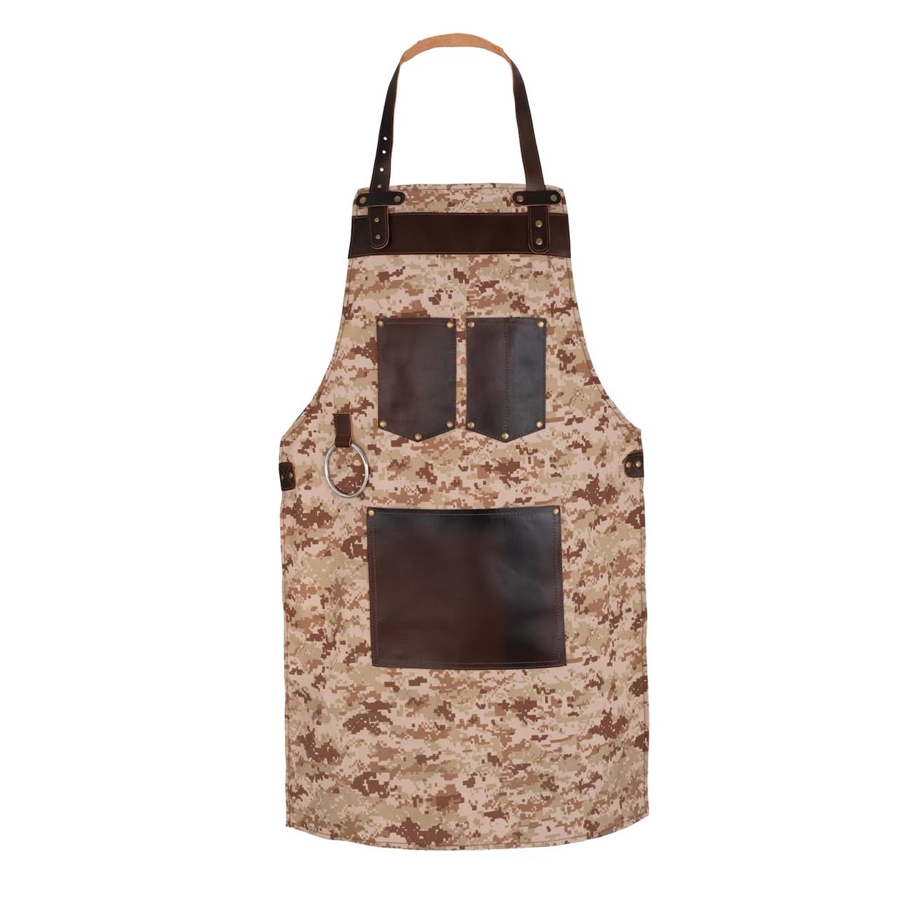 Grembiule in tela di alta qualità in pelle di colore blu, per macellaio, cuoco, barbecue, cuoco, fai da te, regalo per lui, regalo per lei