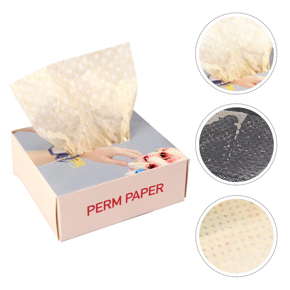 FOMIYES Disposable Perm Papers for Hair Styling, 1 Box of 200 Sheets, and Water Absorbent End Papers for Salon and Home Use, 4.33 X Inches