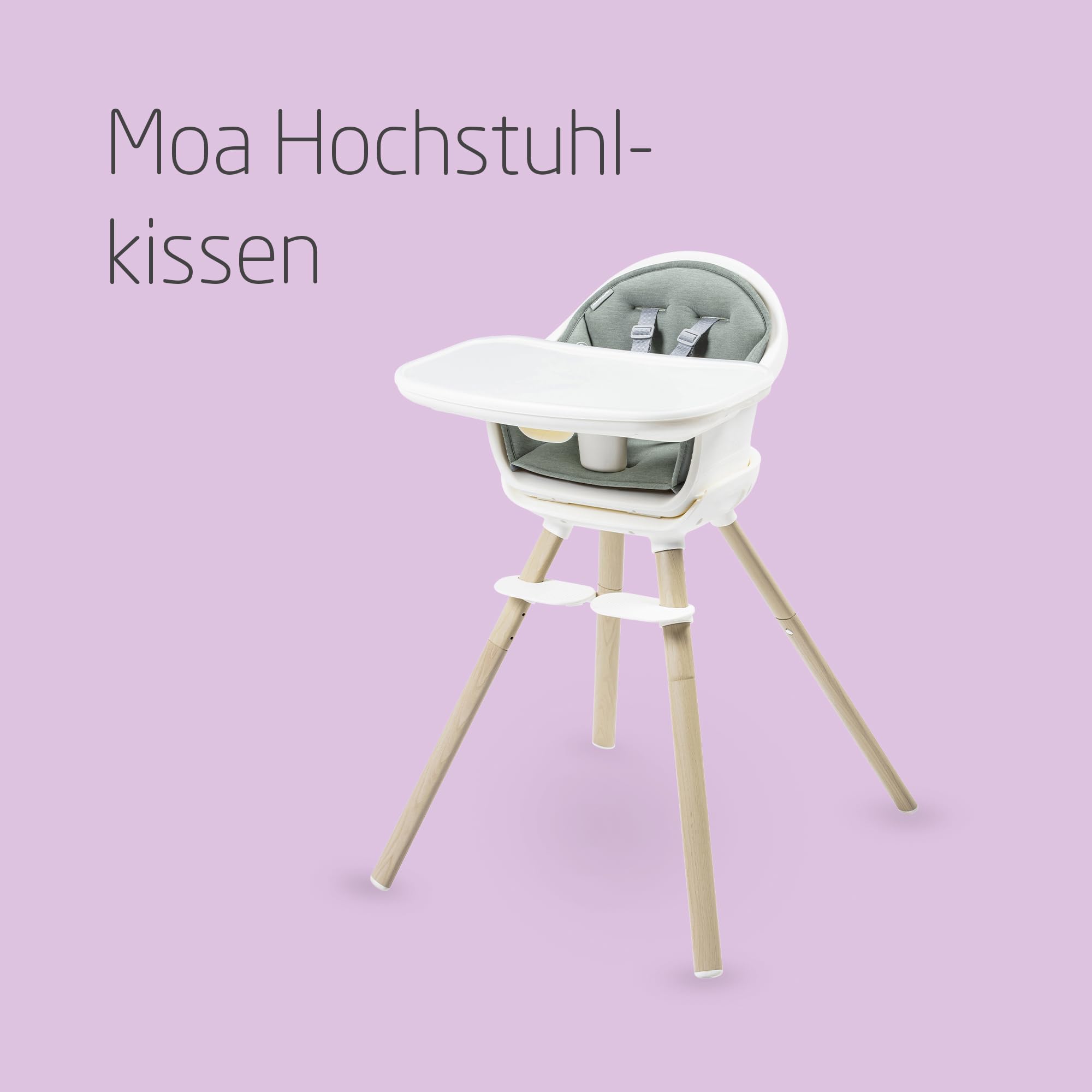 Maxi-Cosi Moa Kissen, Hochstuhlkissen, 6 Monate bis ca. 3 Jahre, 0–15 kg, für Moa 4-in-1-Hochstuhl, gepolsterter Sitz,Beyond Sage