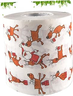 KALLORY Rolo De Guardanapo Higiênico Papel Higiênico De Natal Rolos De Papel Higiênico De Natal Rolo De Papel Higiênico Novidade Rolo De Papel Higiênico Impresso Rolo De Papel Toalha De