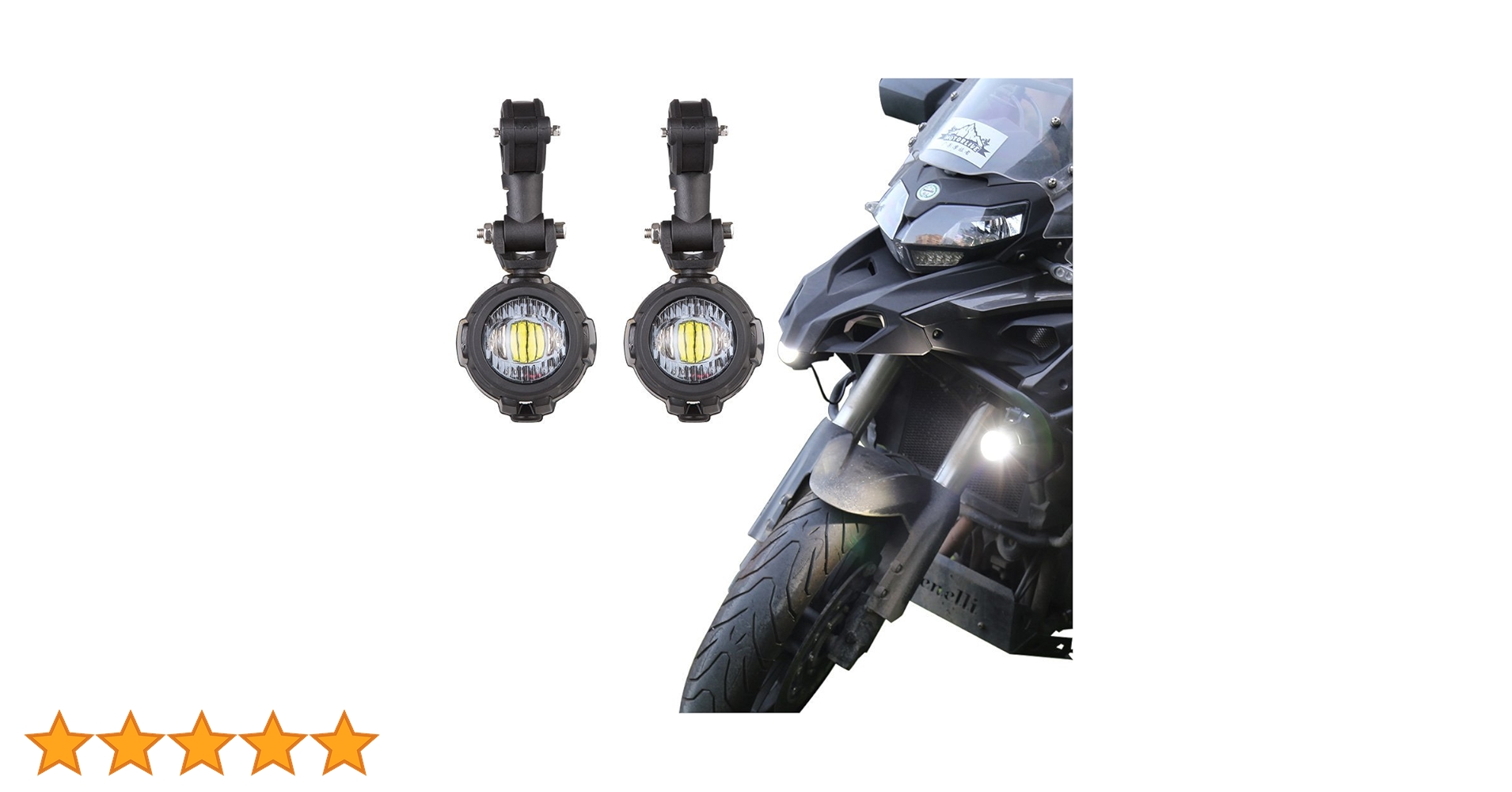 2 Focos LED Adicionales De 60 W + Soportes + Kit De Cableado