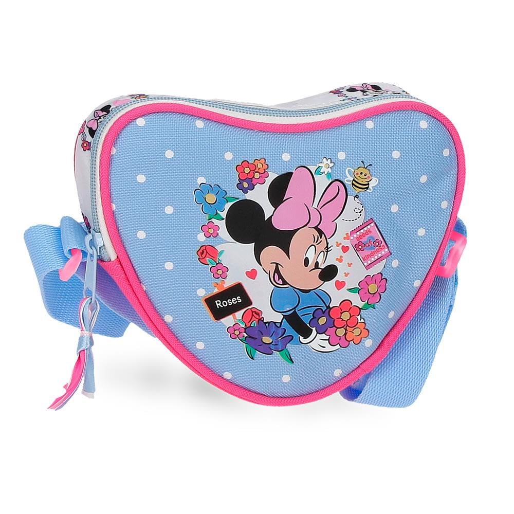 Joumma Disney Minnie Flowers Shoulder Bag Blue Claro 17x14,5x4 cm Polyester