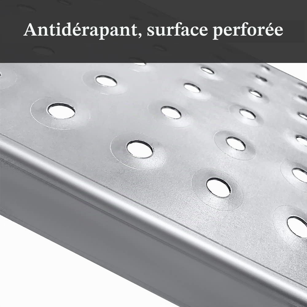 Aufun 2 x rampes jusqu'à 400 kg Rampe Pliable Rampe de Chargement antidérapante en Acier galvanisé, Rampe de Chargement antidérapante pour remorques Moto ATV Quad, 135 x 23 cm