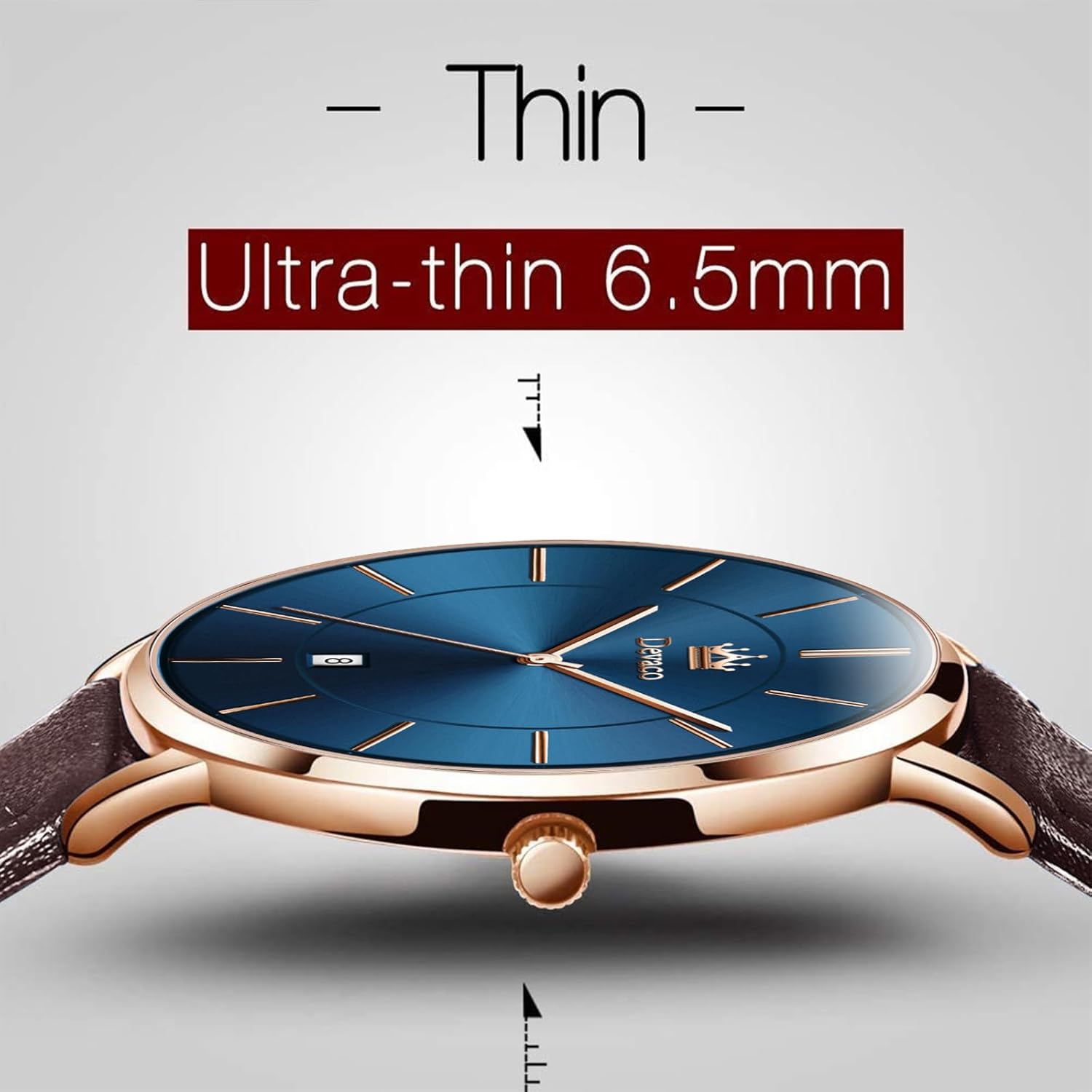 Mens Watches, Minimalist Fashion Simple Wrist Watch Martinique Ubuy - Main Image