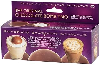 3 Pack Hot Chocolate Bomb Trio Milk Silky Mini Marshmallow Bedtime Kids Him Her Sleep Birthday Fathers Day Secret Santa Ideal Gift for All Occasions