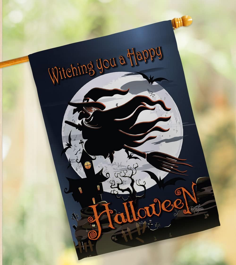 Breeze Decor H112004 Fall Halloween Decorative Vertical House Flag, Multi-Color, 28" x 40"