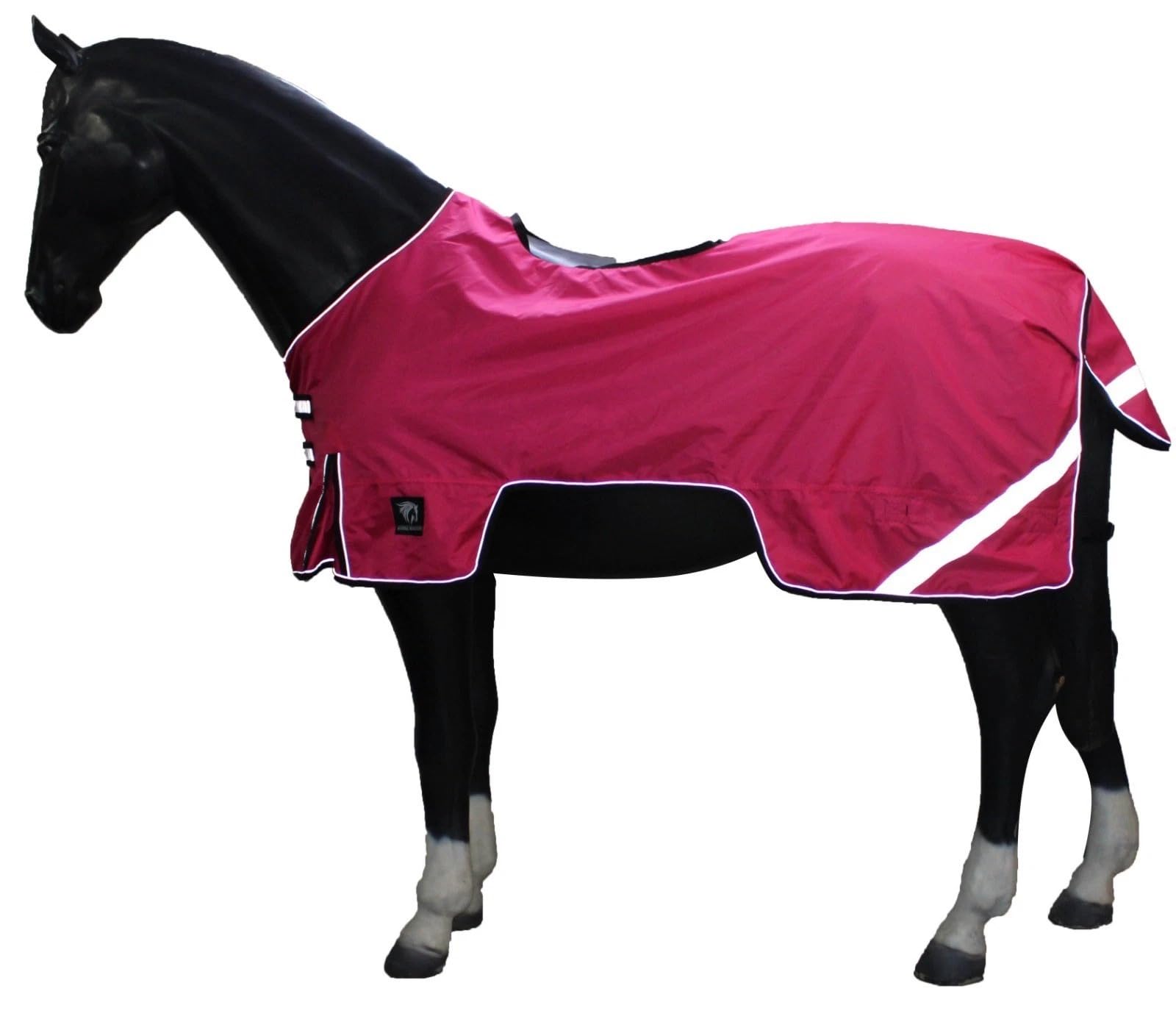 Horse Masters Hi-Viz Horse Exercise Sheet – Waterproof Winter Riding Sheet with Reflective Strips & Tail Flap – Adjustable Fit, Breathable, Lightweight Safety Rug for Riding & Training