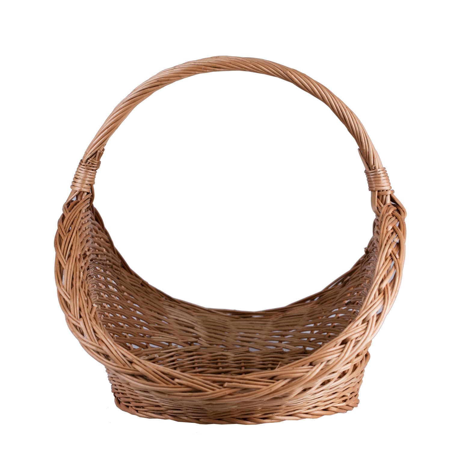 Cesta Portalegna da Interno in Vimini Porta Legna da Interni Fatto a Mano Cesta in Vimini per Legno Cestino per tronchi Ceste per Legna da Interno