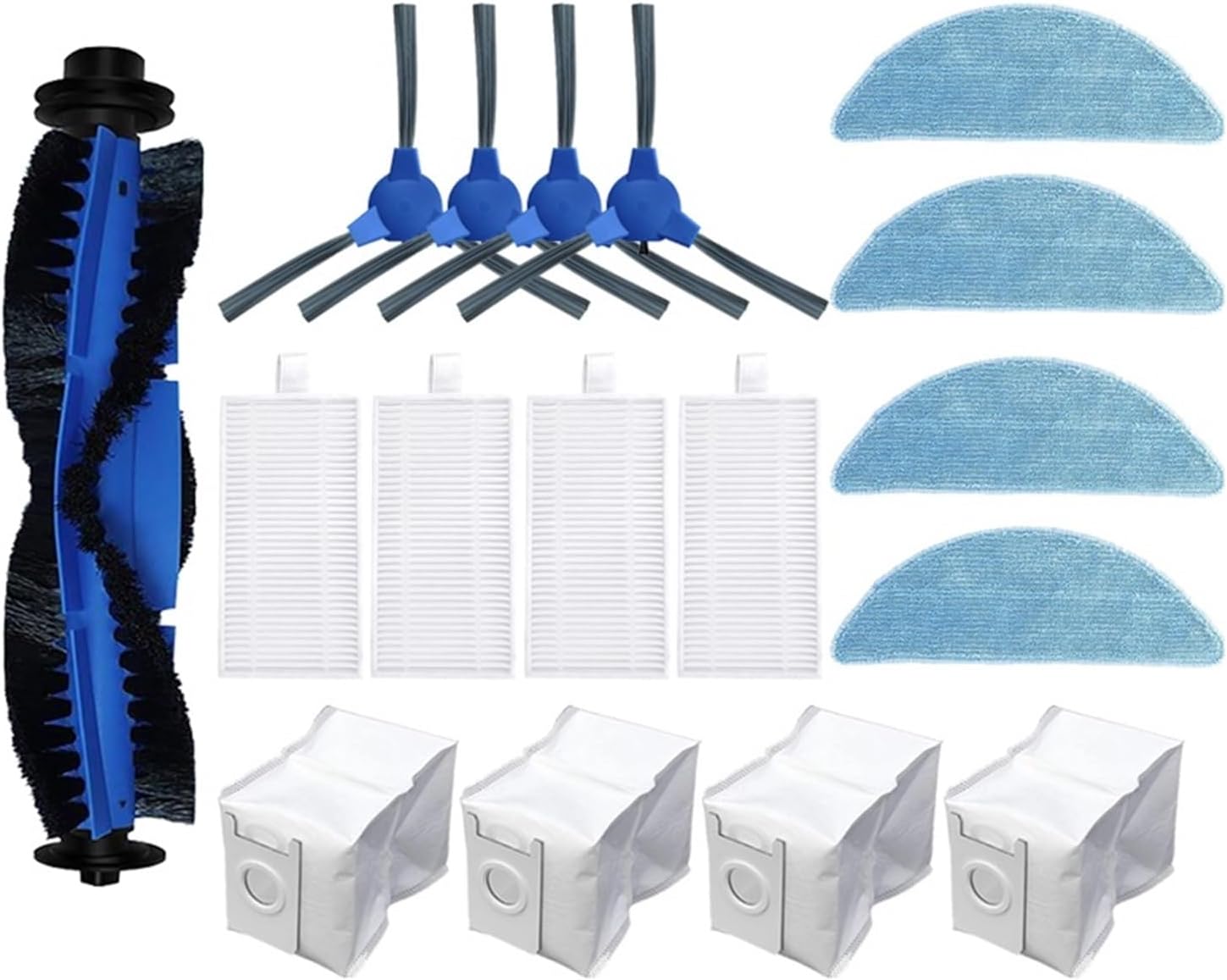 メインサイドブラシ HEPAフィルター モップ ダストバッグ Conga 2290 Ultra ロボット掃除機用スペアパーツアクセサ