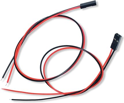 10 Pieces 2 Pin Single Head Female Jumper Wire 2.54mm Pitch Connector Length 30cm for 3D Printe
