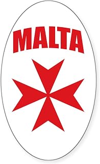 CafePress Malta Oval Car Bumper Sticker