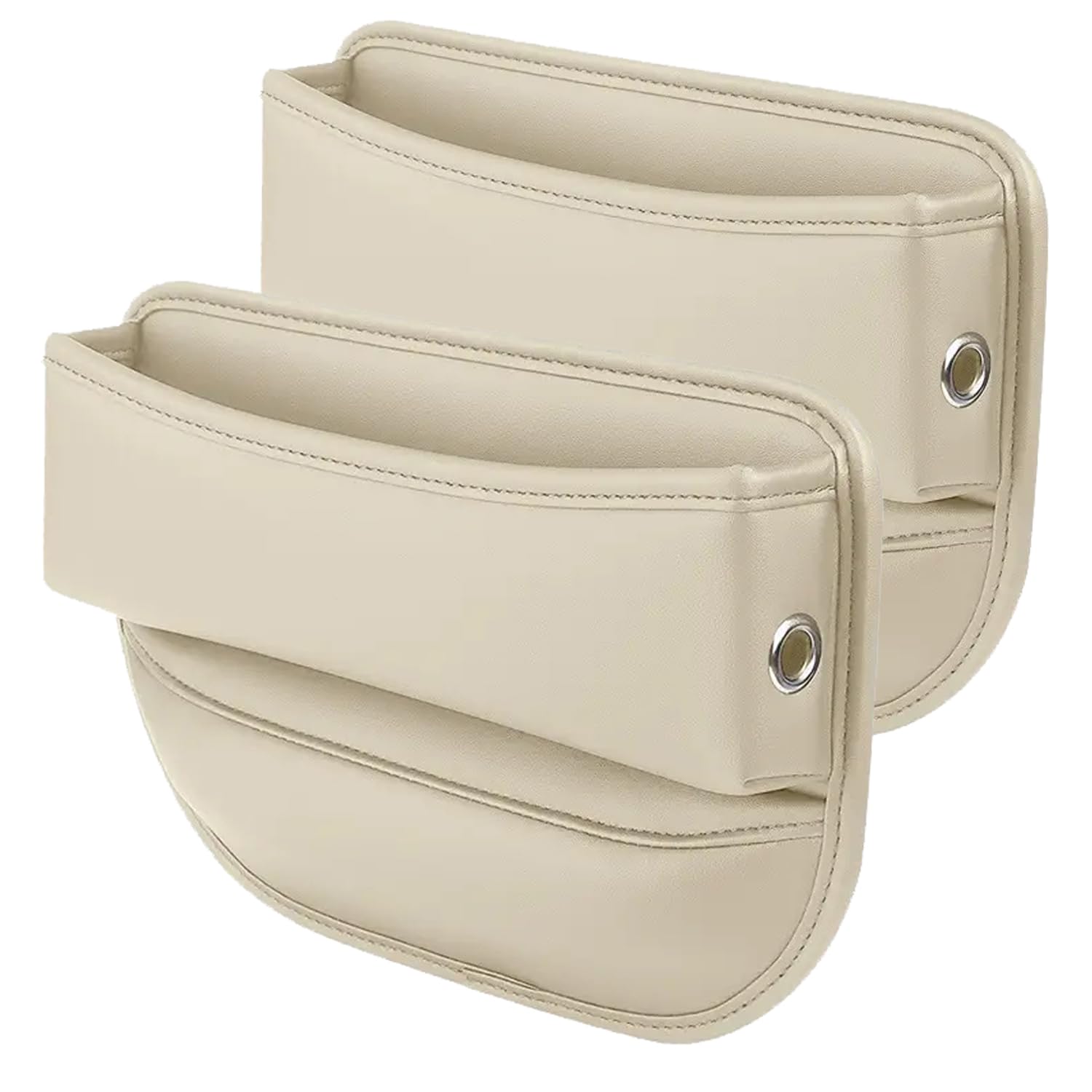 KanYool Car Seat Gap Filler 2Pack Multifunctional Car Seat Organizer and Storage Automotive Seats Accessories Car Adjustable Gap Filler for Phones, Glasses, Keys, Cards (ivory)