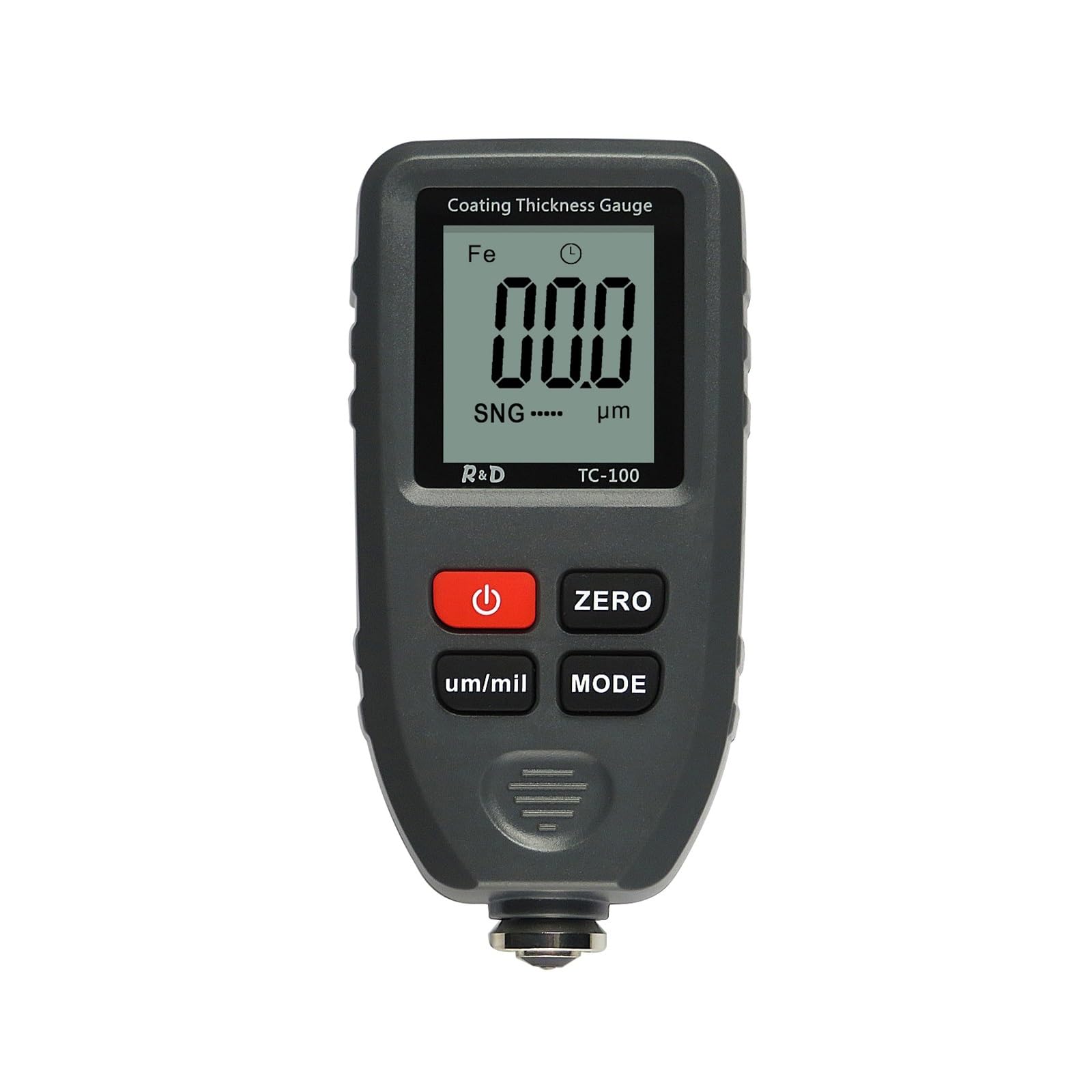 TC100 cyfrowy miernik grubości samochodu Tester lakieru samochodowego powłoki ultraprecyzyjny 0,1 mikrona/0-1300 Fe i NF,Dokładny czujnik