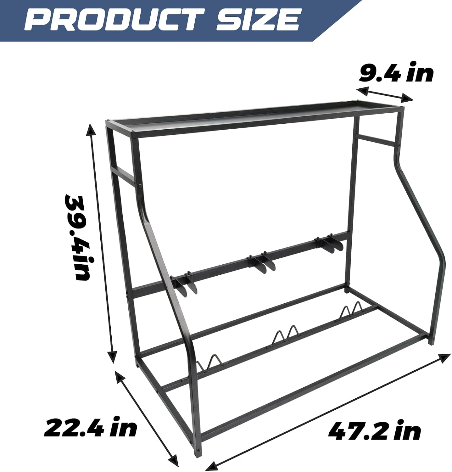 3 Bike Floor Stand, Heavy Duty Bicycle Storage Rack for Garage, Freestanding Bike Parking Station for Road Mountain Bike, Space Saving Indoor Organizer