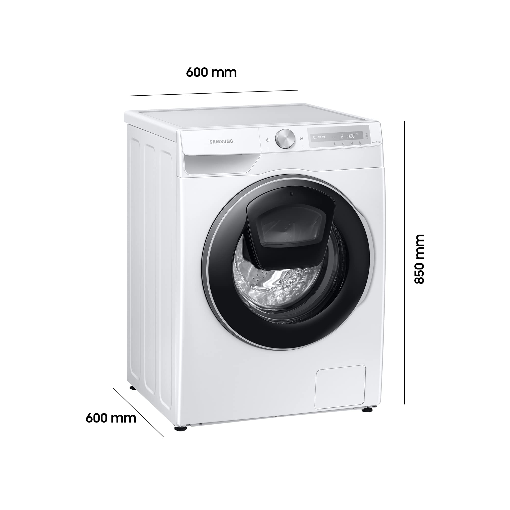 Samsung WW8GT654ALH/S2 Waschmaschine, 8 kg, 1400 U/min, Ecobubble, AddWash, WiFi-SmartControl, Hygiene-Dampfprogramm, Weiß