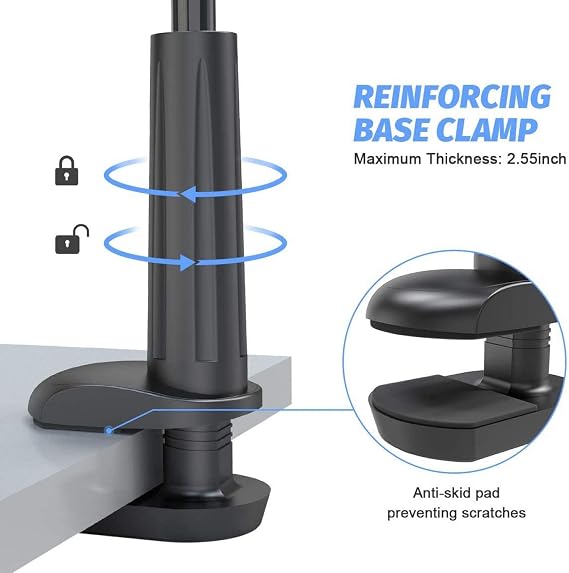 Hobimtek Flexible Bed Table Etc Phone Holder Between 3.5 6.5 Inches