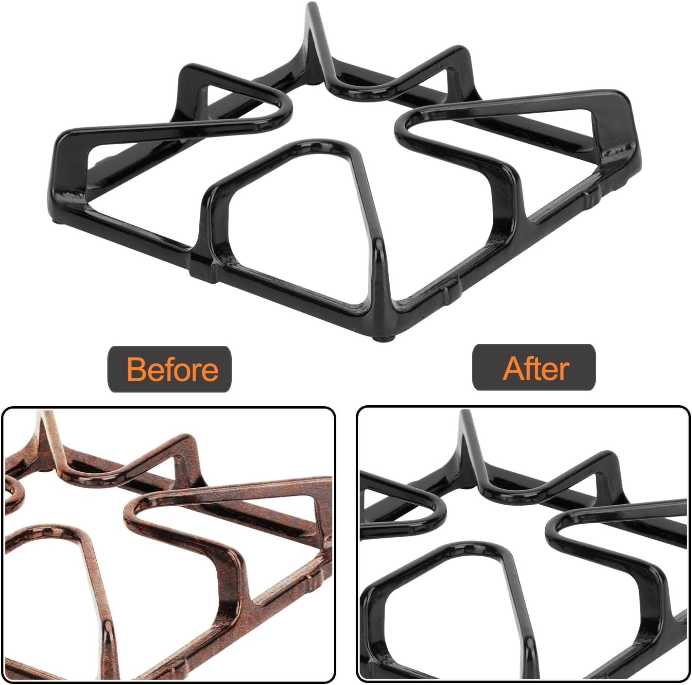 WB31K10034 Grate Replacement Parts For GE Burner Grate, for GE Gas Stove Burner Replacement, Cast Iron Stove Electric Gas Stove Surface Grate