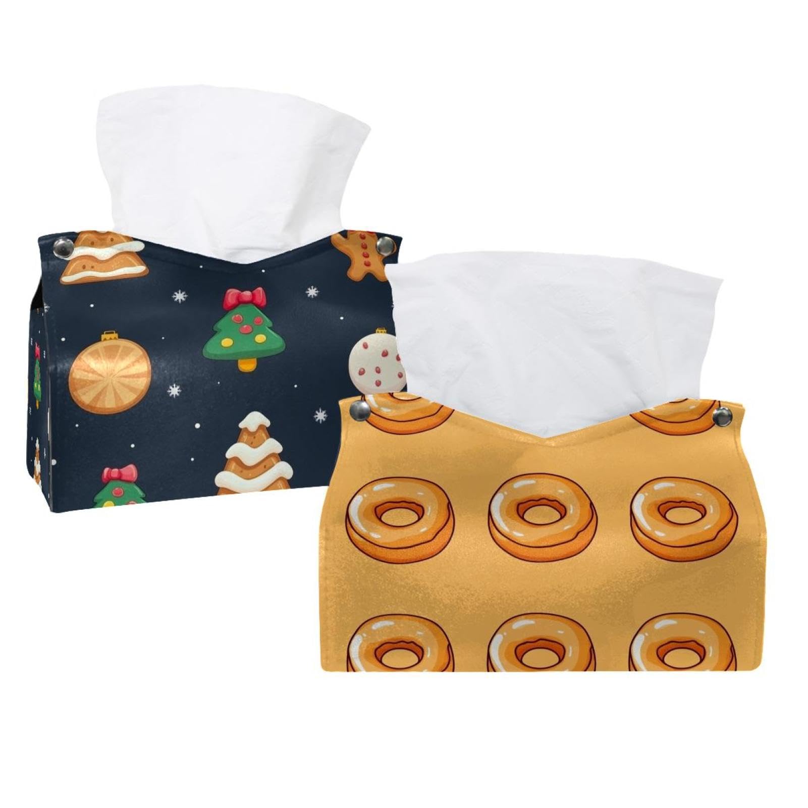 Boîte à mouchoirs en cuir haut de gamme pour table et salle de bain