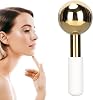 Facial Skin Care Ice Globes, Stainless Steel Ball Skin Soothing Facial Ice Globes, Massager for Face Neck and EyesWhite Handle