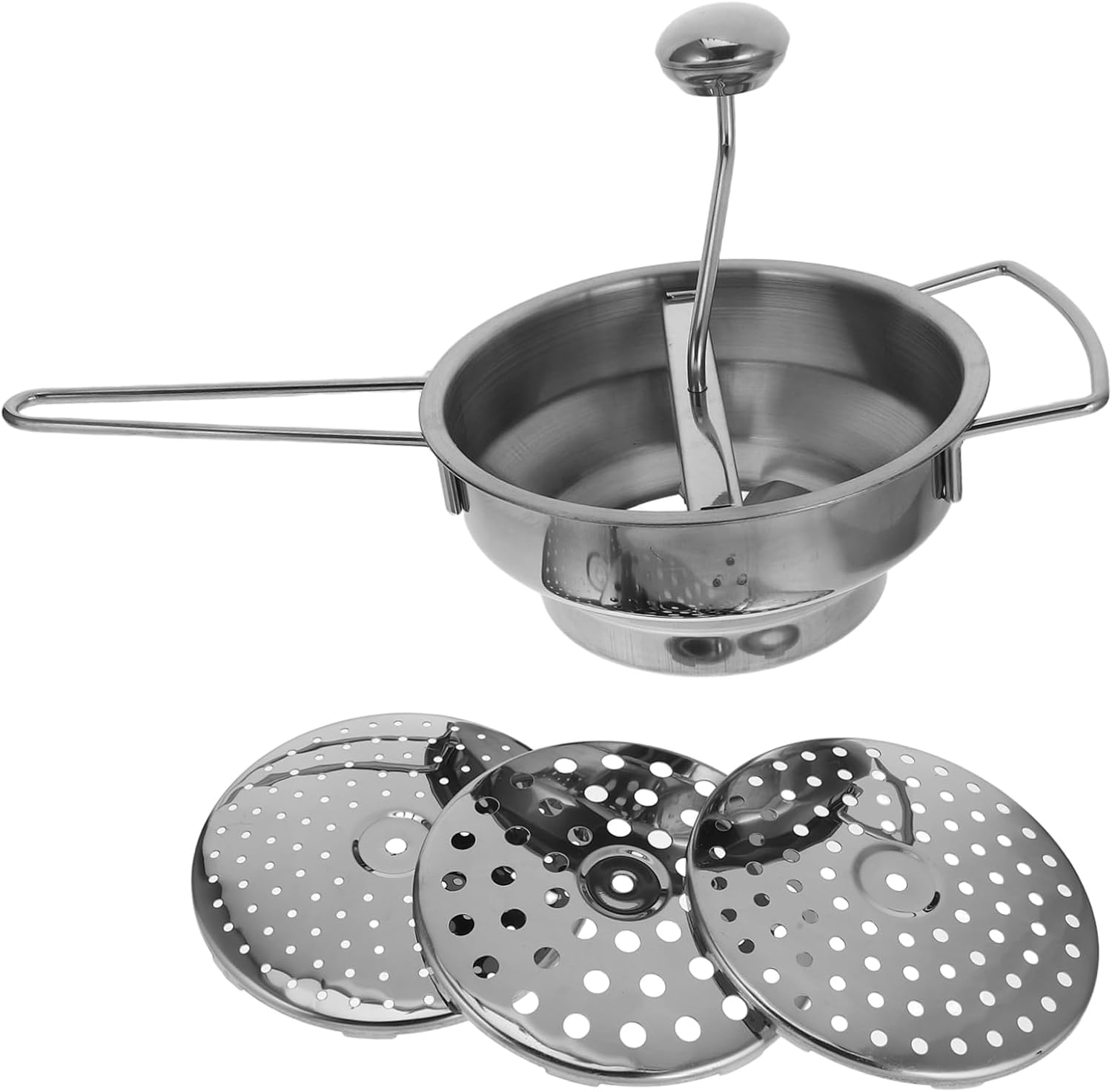 Mikinona Manual Potato Ricer Masher Stainless Steel Versatile for Crushing Potatoes Light Easy to Use