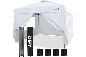 10x10 EZ Pop Up Canopy for Outdoors with 4 Removable Sidewalls