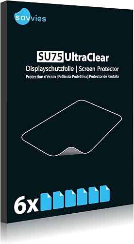 6X Savvies - Protector de pantalla ultra transparente para HP Prime, ajuste preciso, montaje simple, eliminación sin residuos