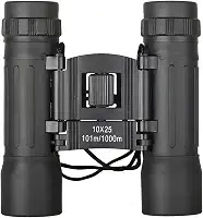 Binóculos 10x25 Profissional De Longo Alcance Potente Diurno e Zoom Até 1000 Metros - Ideal Para Observação de Passaros e Aves - Com Bolsa De Transporte e Flanela de Limpeza