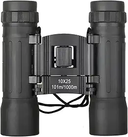 Binóculos 10x25 Profissional De Longo Alcance Potente Diurno e Zoom Até 1000 Metros - Ideal Para Observação de Passaros e Aves - Com Bolsa De Transporte e Flanela de Limpeza