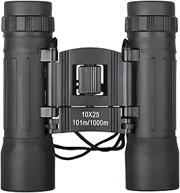 Binóculos 10x25 Profissional De Longo Alcance Potente Diurno e Zoom Até 1000 Metros - Ideal Para Observação de Passaros e Aves - Com Bolsa De Transporte e Flanela de Limpeza