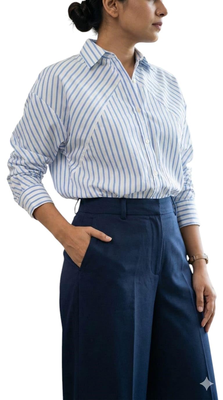 Women's Formal Striped Shirt-picture-16