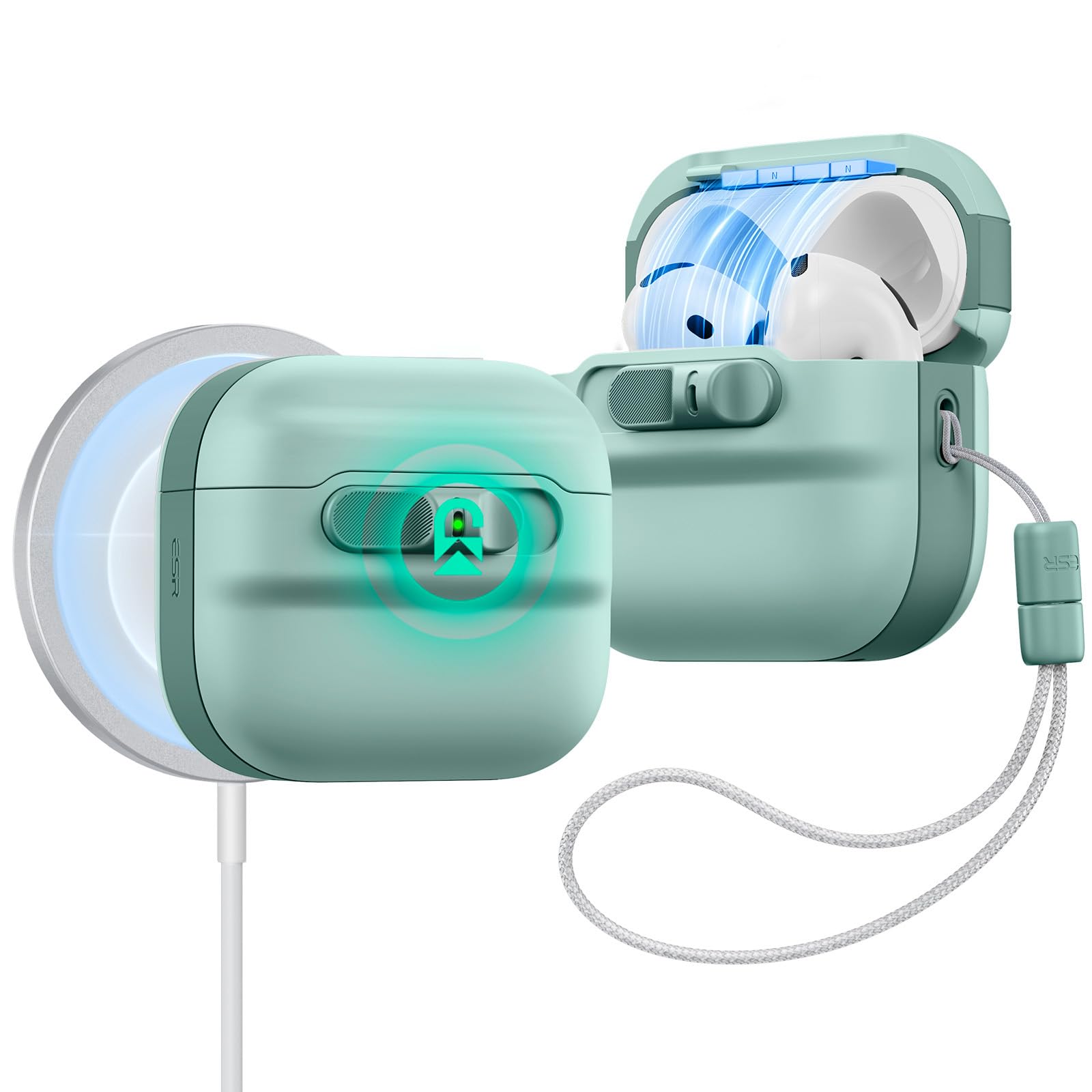 Amazon | ESR AirPods 第4世代ケース AirPods第4世代(2024)(USB-C)対応