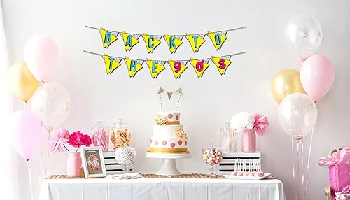 Miniatura 3 de Cartel de neón de Back to the 90s  Divertida decoración de fiestas temáticas de los 90 y 80, recuerdos y suministros