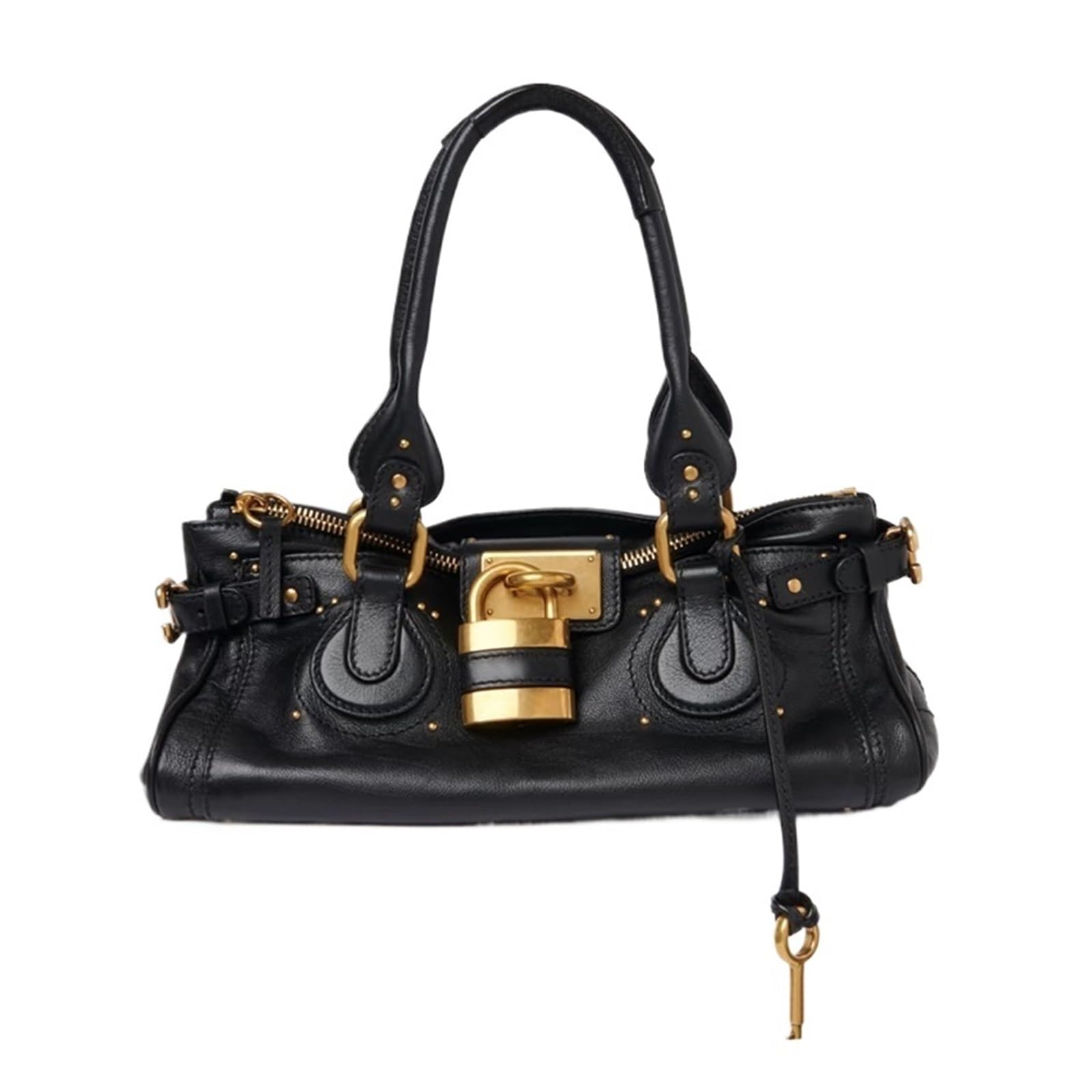 Mid Ancient Style Nische Retro Vielseitige Schlosskopftasche Nietenkissen Handtasche Pendeln Trend Damen