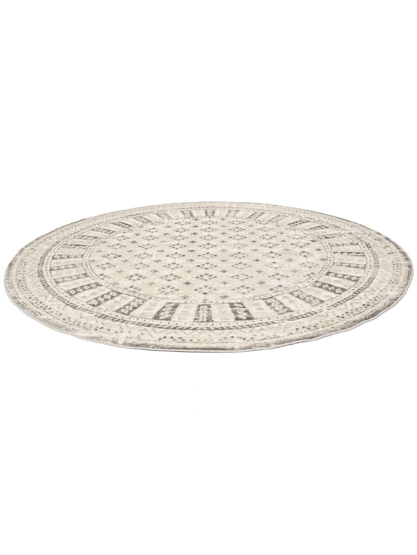 RugVista Venus Tapis, Ø 200 cm, Beige/Greige