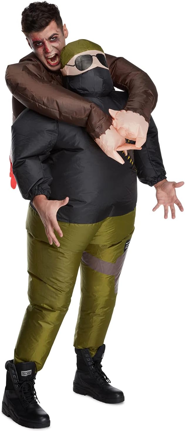 Morph Costumes Adult Inflatable Zombie Costume Blow Up Zombie Hunter Scary Halloween Costumes - Image 6